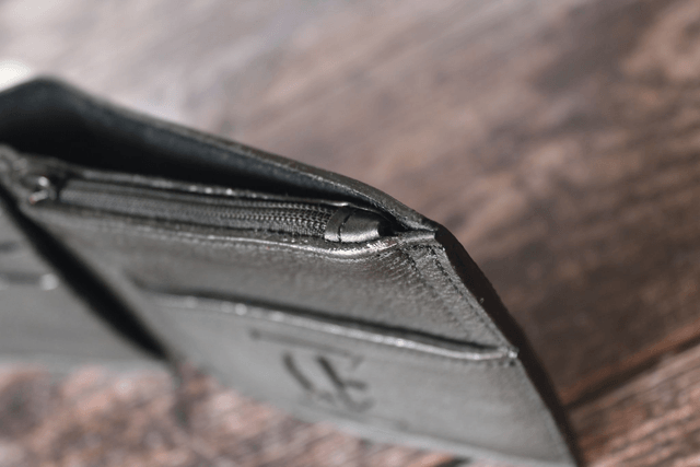  Portefeuille Cuir Noir Veau Grainé