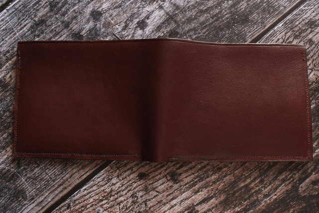 Portefeuille Acajou cuir lisse basane (mouton tannage végétal)