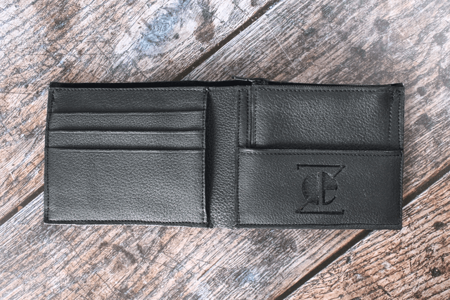  Portefeuille Cuir Noir Veau Grainé